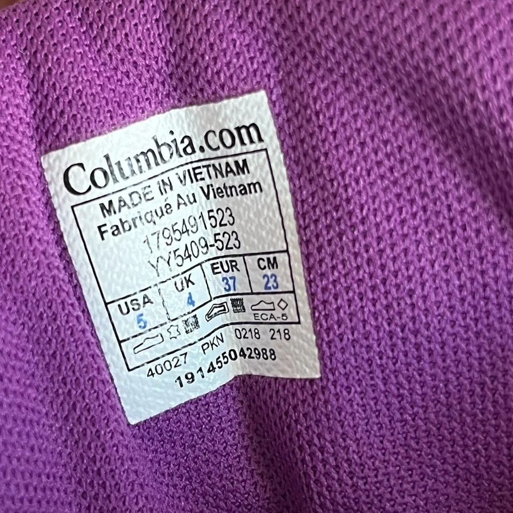 Columbia Parkers Peak Purple Snow Boots Youth 5Y / Women's 6W